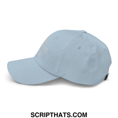 Irish Goodbye Expert Embroidered Unstructured Dad Hat Light Blue