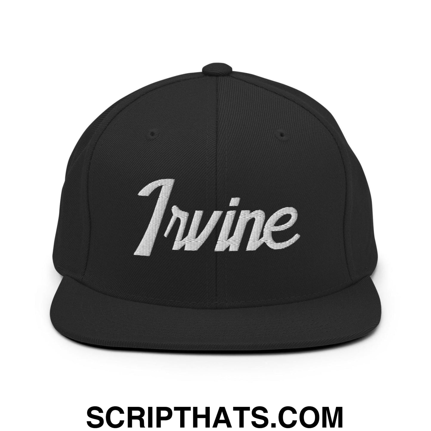 Irvine Script Snapback Hat Black