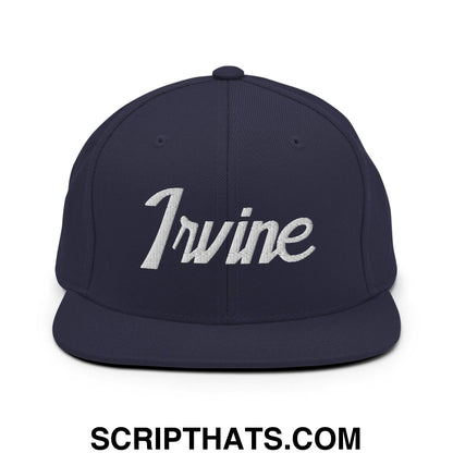 Irvine Script Snapback Hat Navy