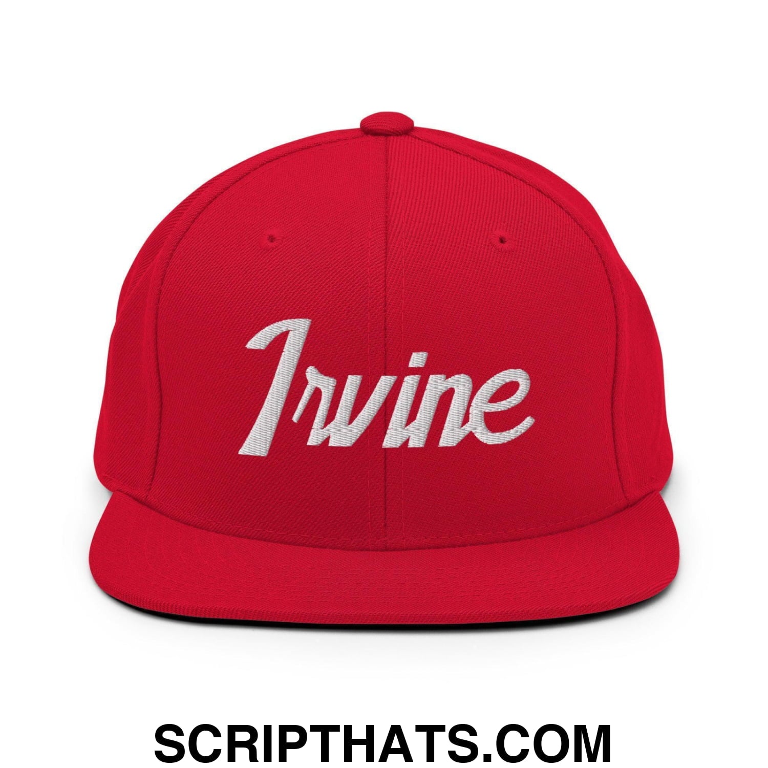 Irvine Script Snapback Hat Red