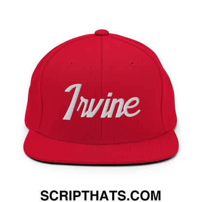 Irvine Script Snapback Hat Red
