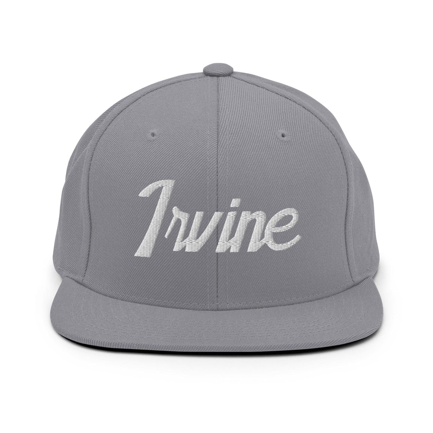 Irvine Script Snapback Hat Silver