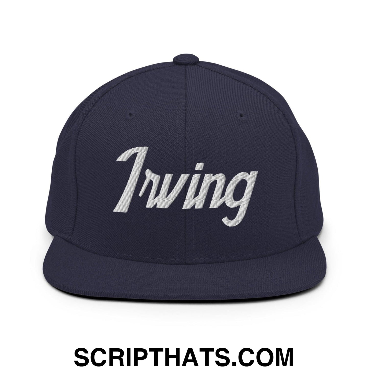 Irving Script Snapback Hat Navy