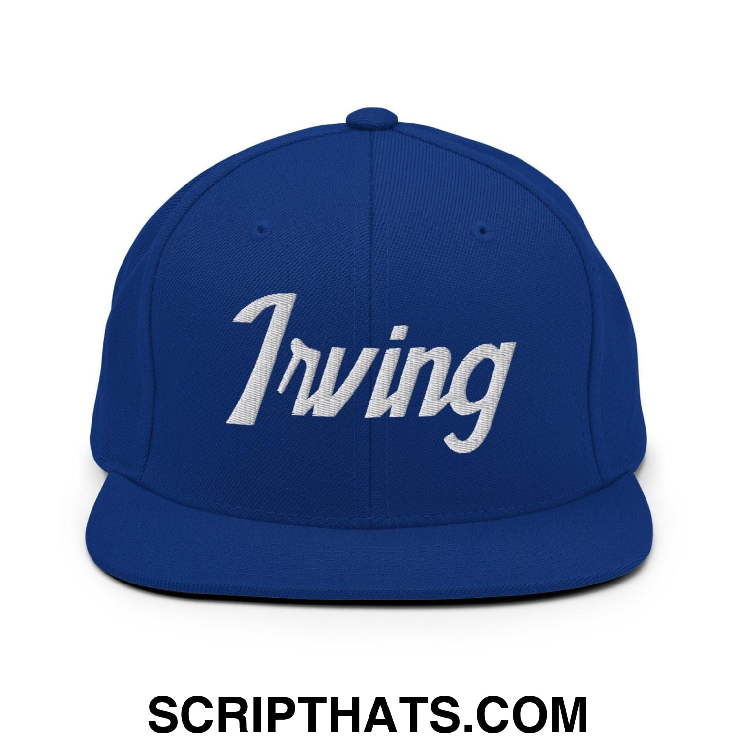 Irving Script Snapback Hat Royal Blue