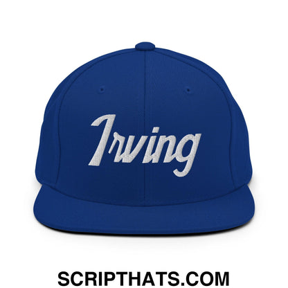 Irving Script Snapback Hat Royal Blue