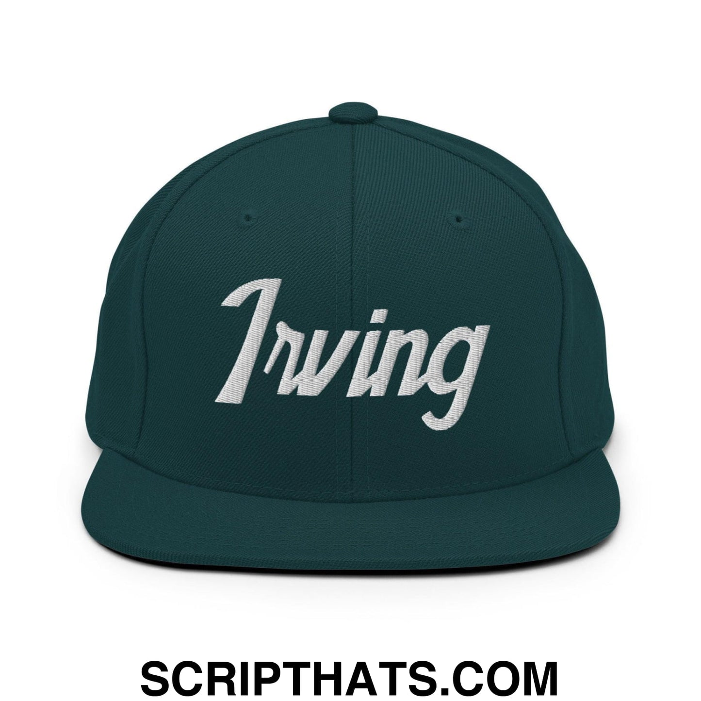 Irving Script Snapback Hat Spruce