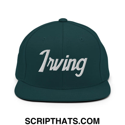 Irving Script Snapback Hat Spruce