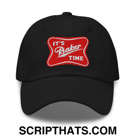 It's Baker Time Embroidered Unstructured Dad Hat Black