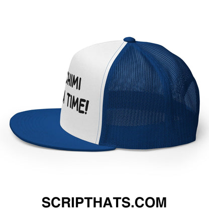 It's Chimi Changa Time Regular Trucker Show Hat Royal White Royal
