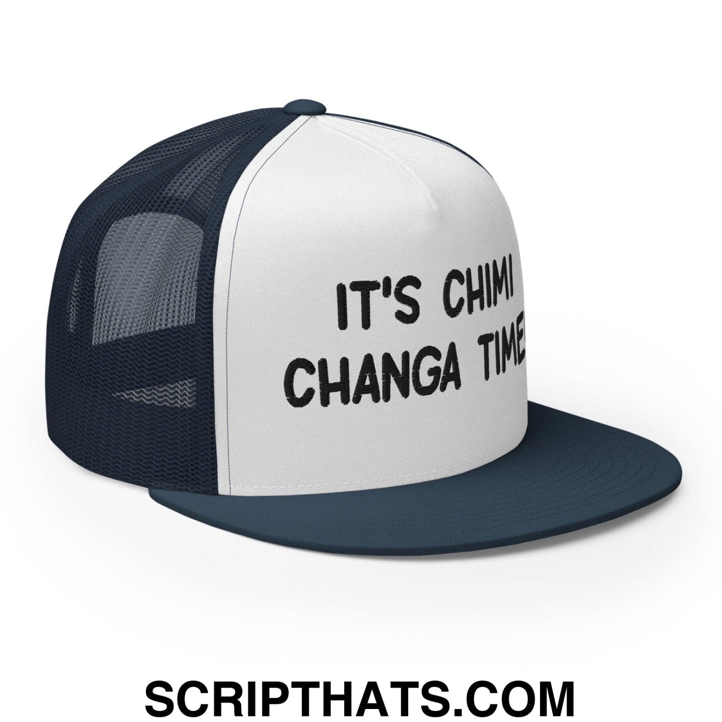It's Chimi Changa Time Regular Trucker Show Hat Navy White Navy