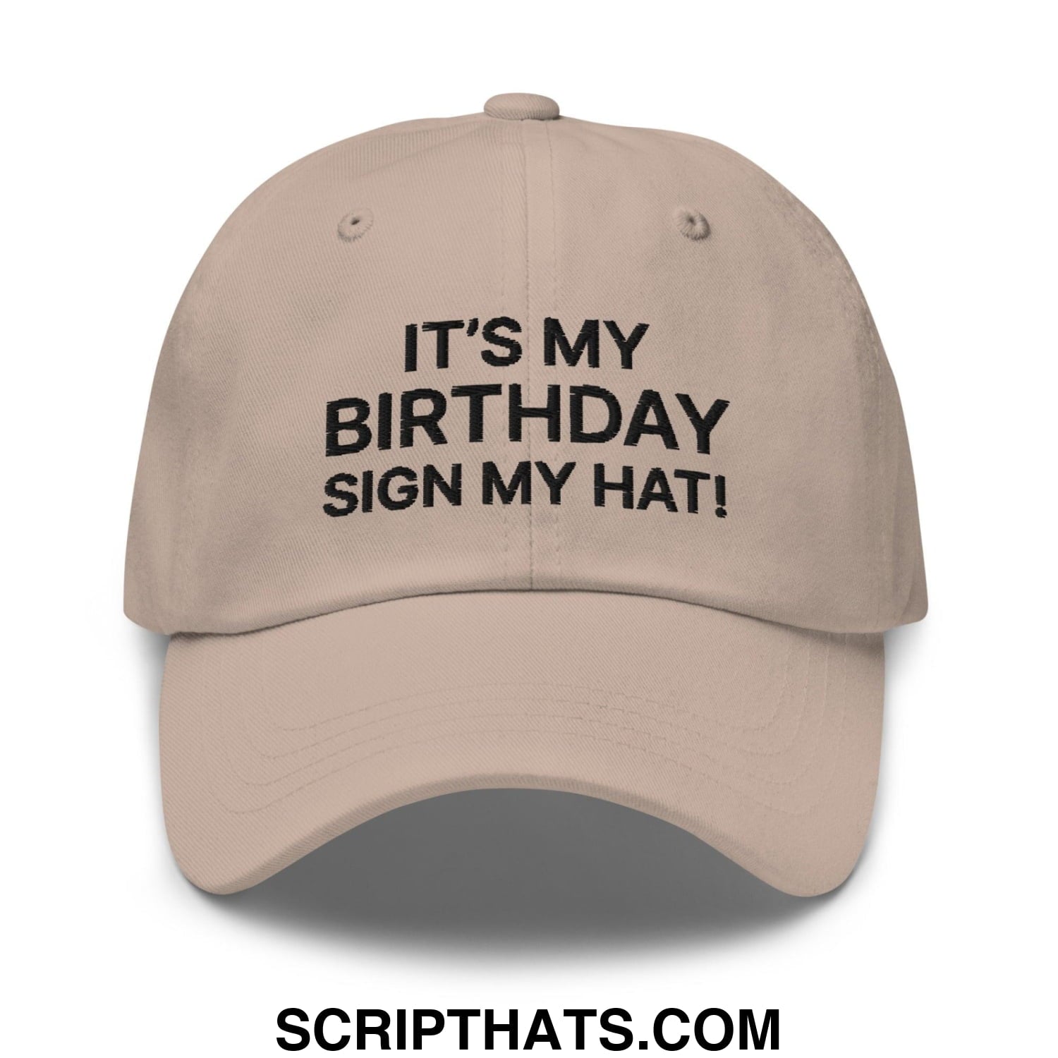 It's My Birthday Sign My Hat II Dad Hat Stone