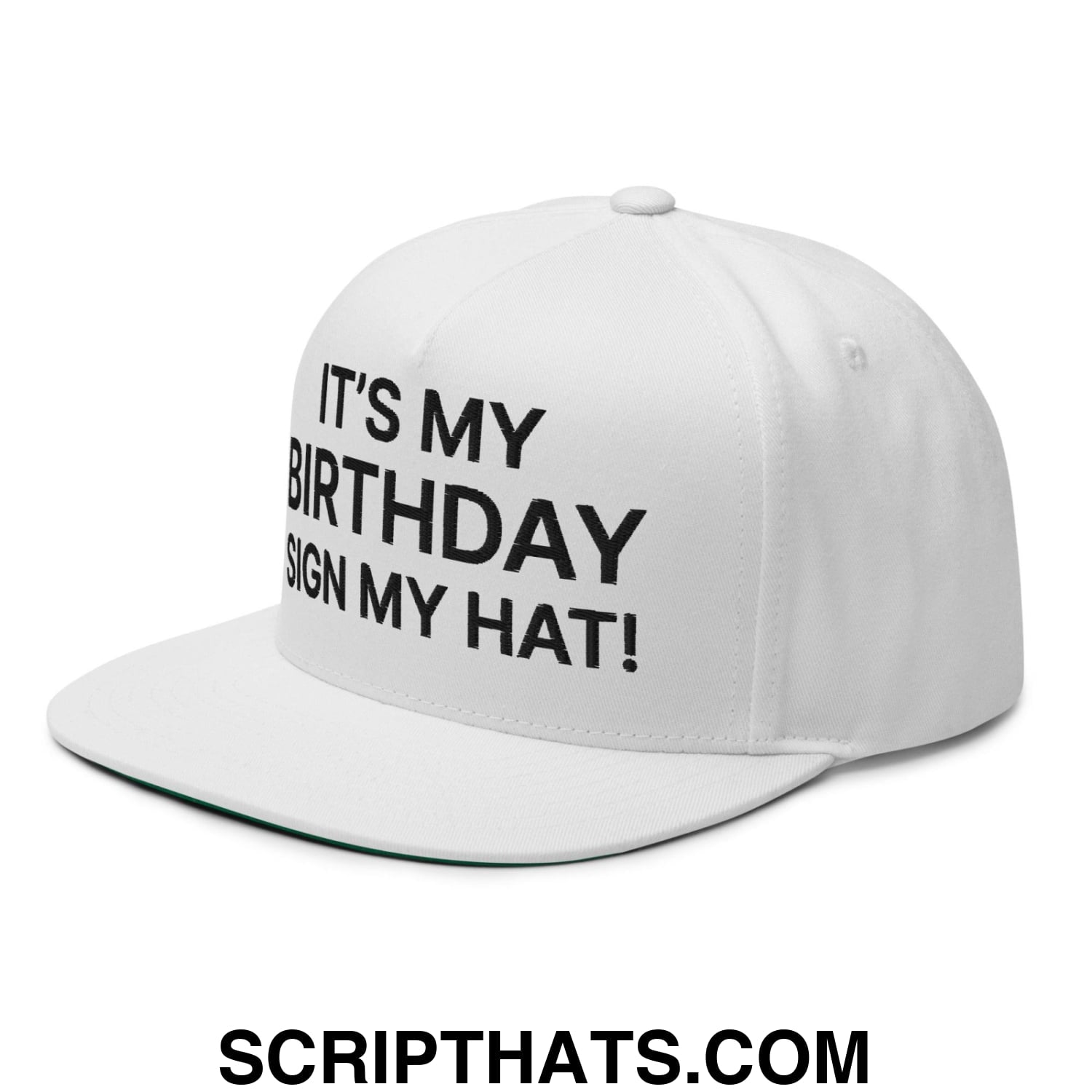 It's My Birthday Sign My Hat II Snapback Hat White