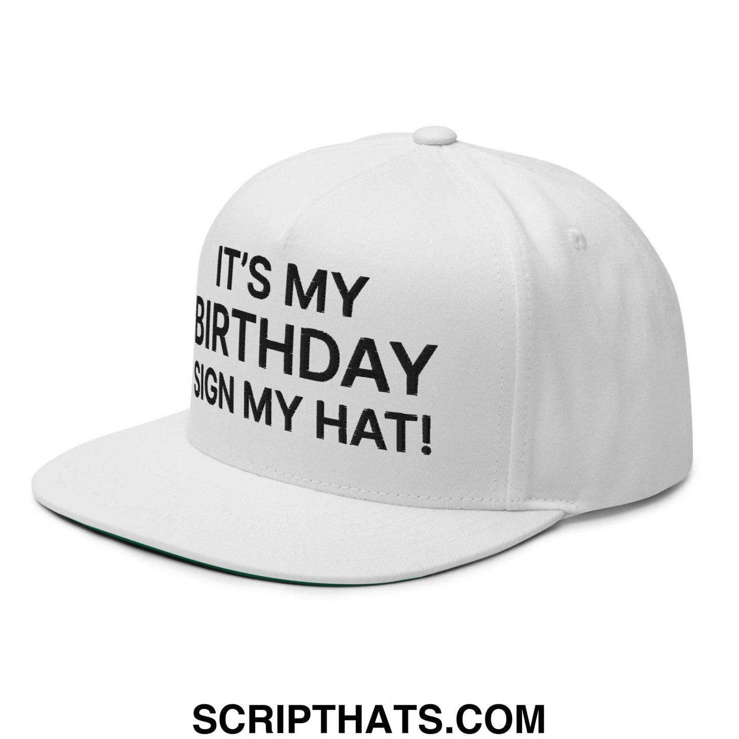 It's My Birthday Sign My Hat II Snapback Hat White