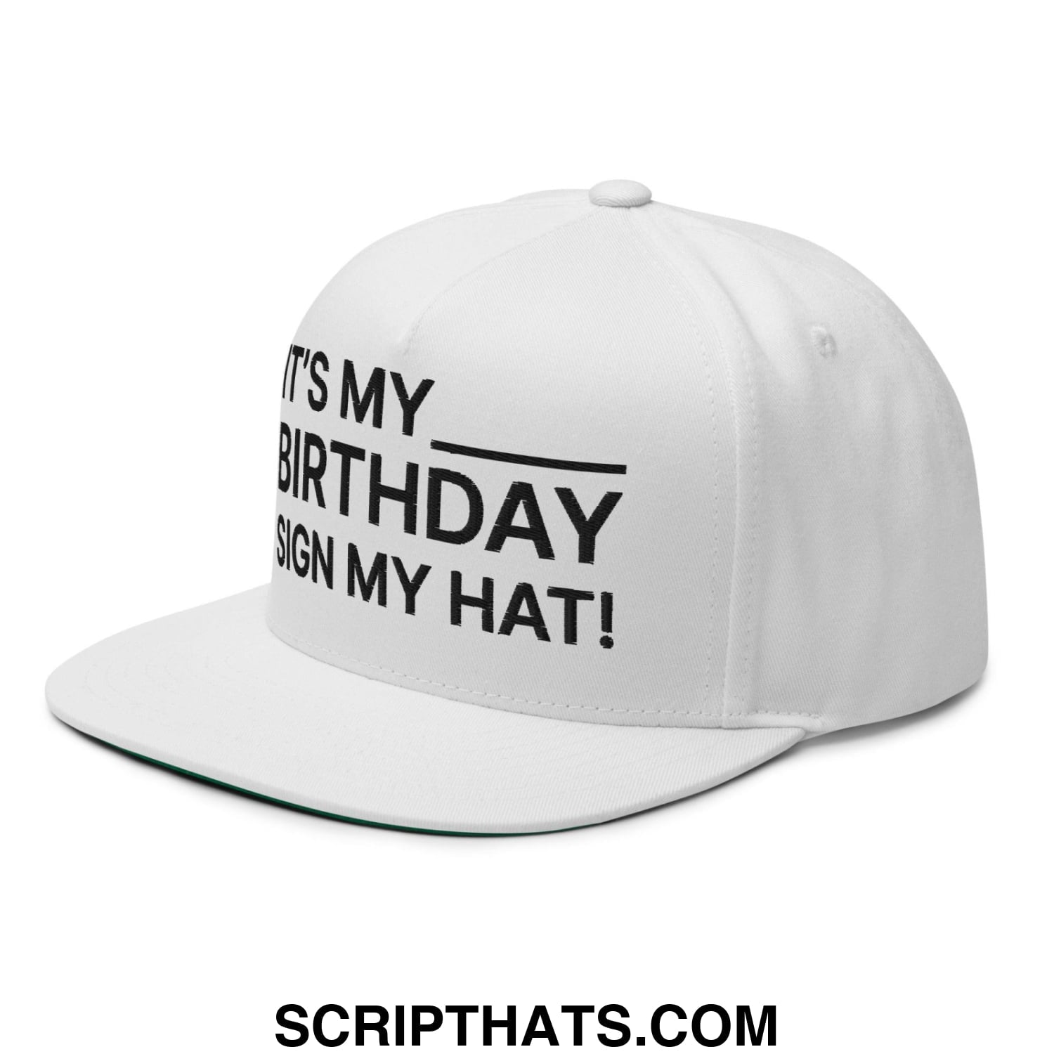 It's My Birthday Sign My Hat Snapback Hat White