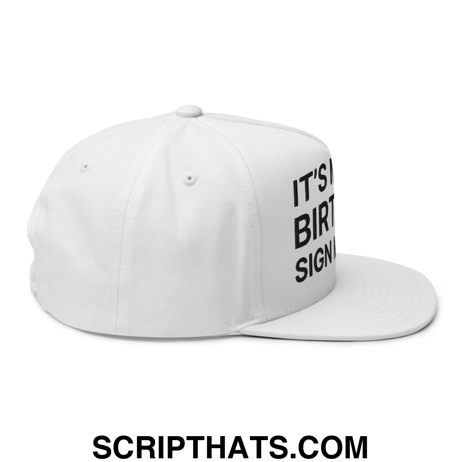 It's My Birthday Sign My Hat Snapback Hat White