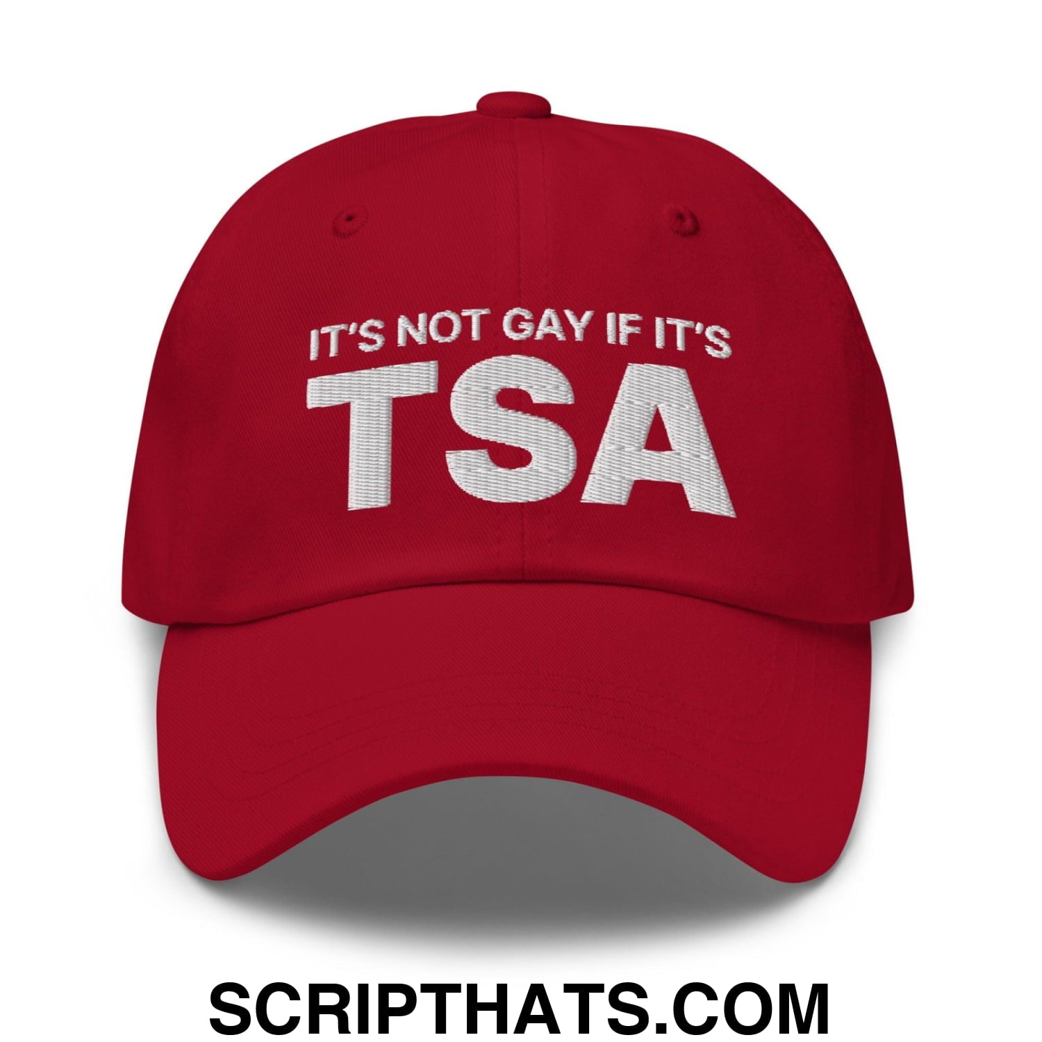 It's Not Gay if it's TSA Dad Hat Cranberry