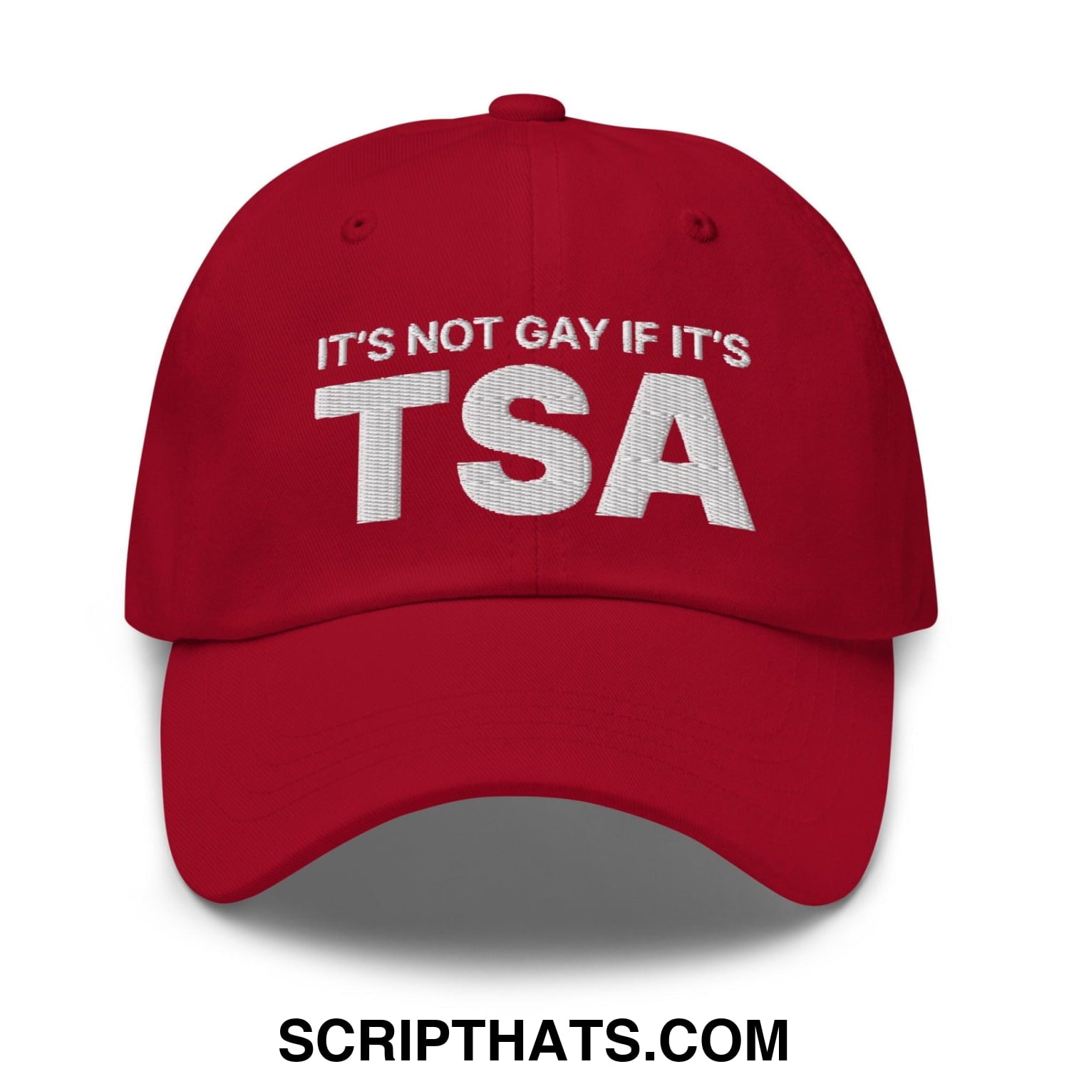 It's Not Gay if it's TSA Dad Hat Cranberry