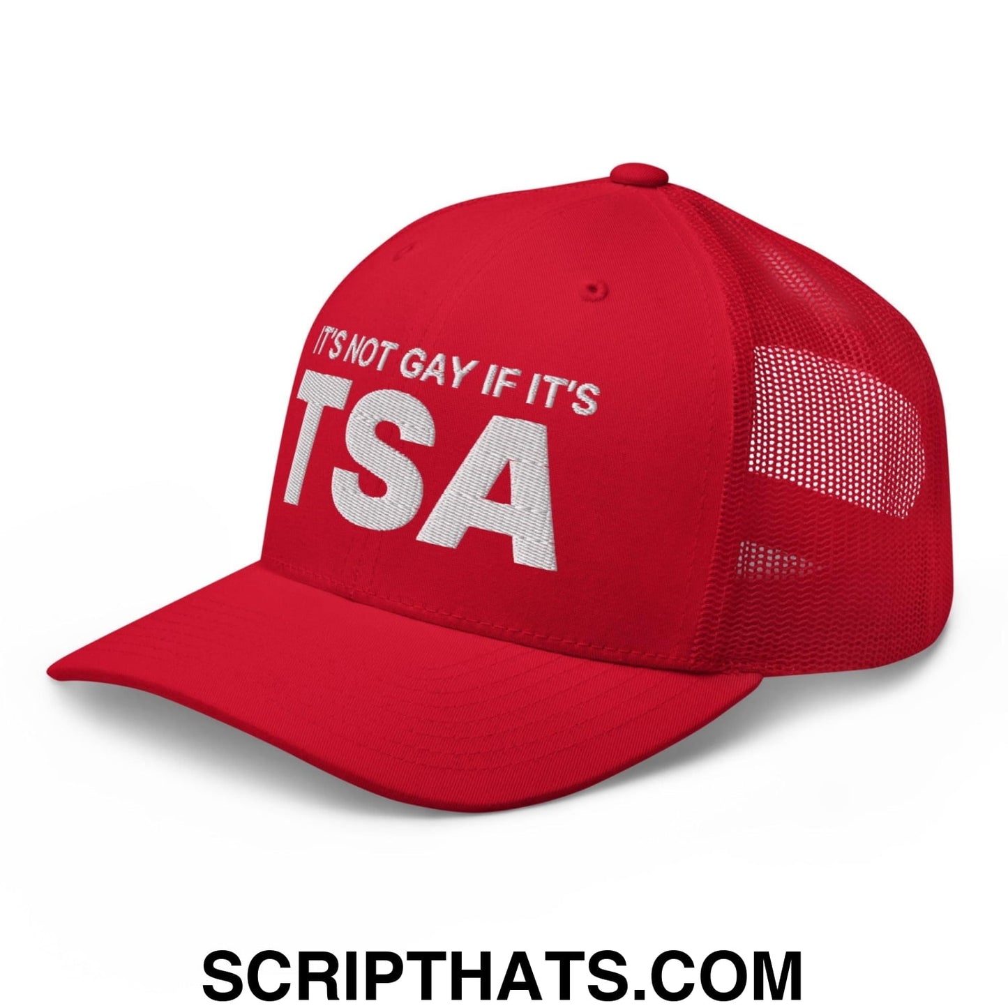 It's Not Gay if it's TSA Retro Trucker Hat Red