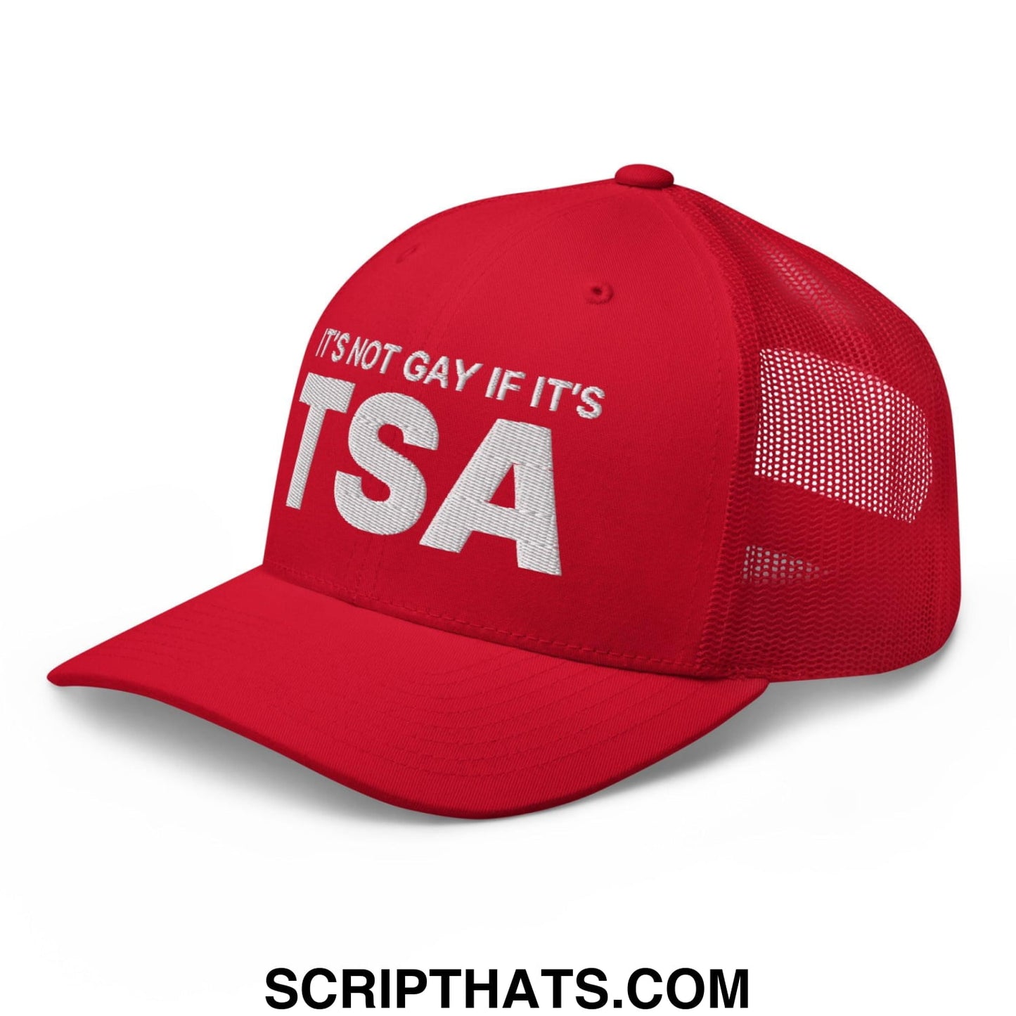 It's Not Gay if it's TSA Retro Trucker Hat Red