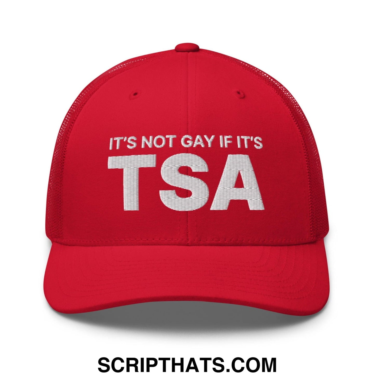 It's Not Gay if it's TSA Retro Trucker Hat Red