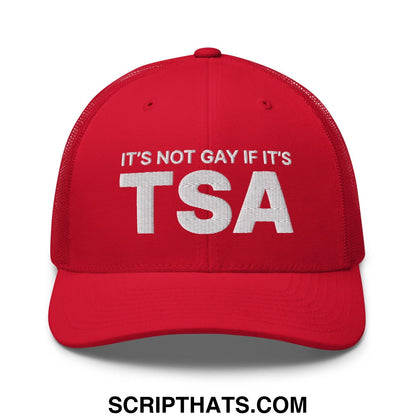 It's Not Gay if it's TSA Retro Trucker Hat Red