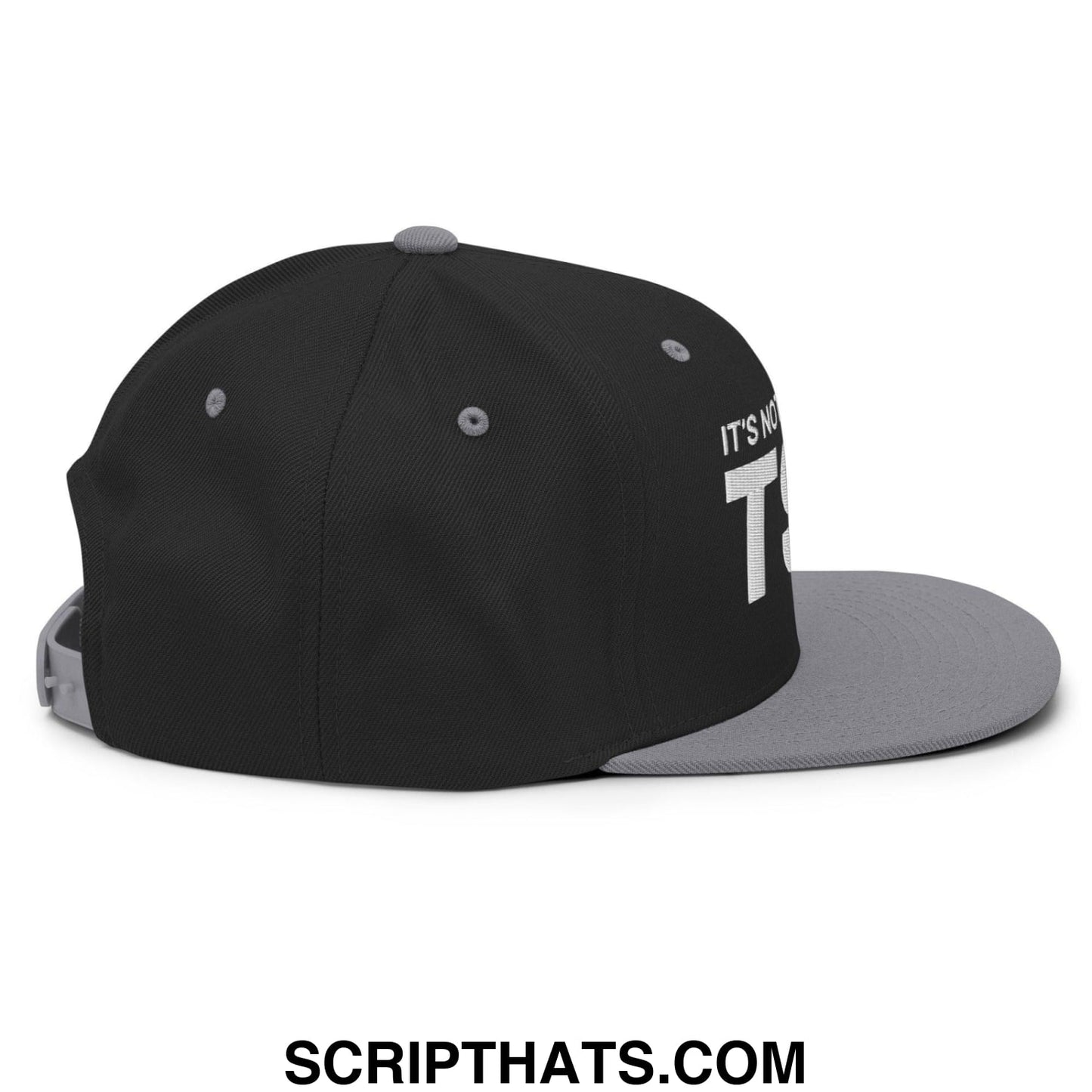 It's Not Gay if it's TSA Snapback Hat Black Silver
