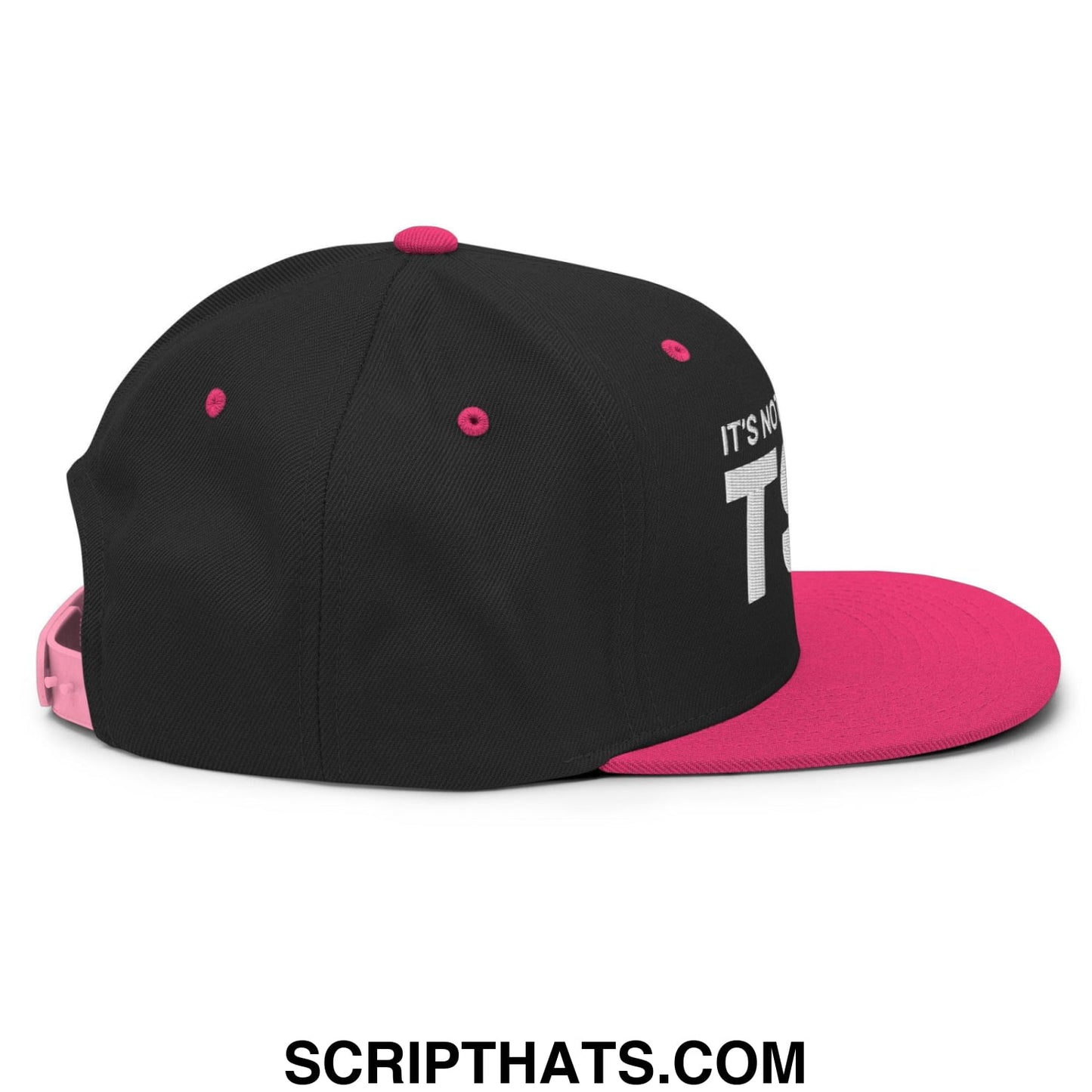 It's Not Gay if it's TSA Snapback Hat Black Neon Pink