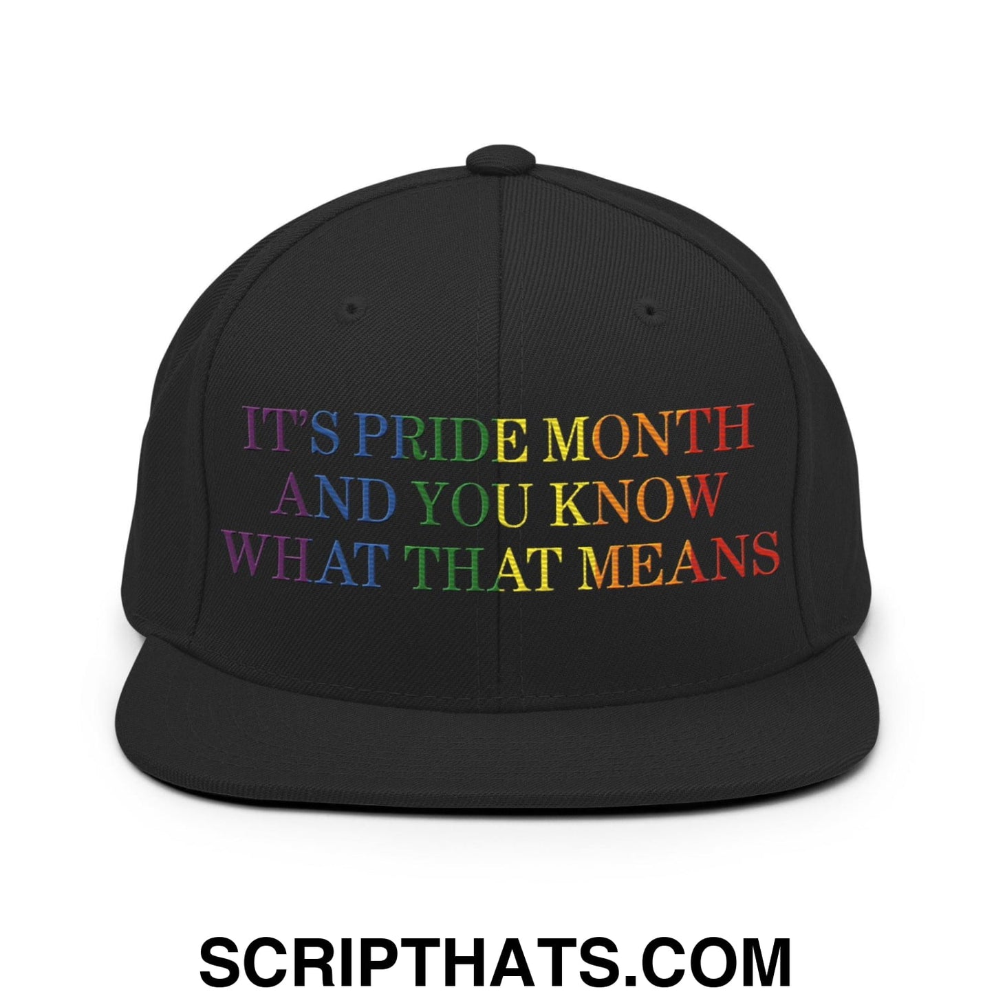 It's Pride Month And You Know What That Means Snapback Hat Black