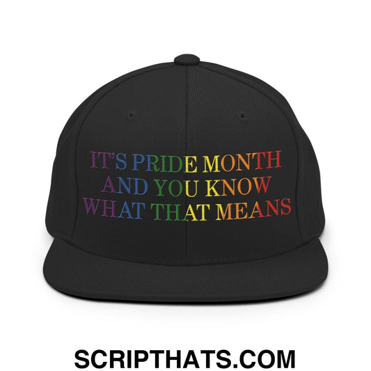 It's Pride Month And You Know What That Means Snapback Hat Black