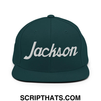 Jackson Script Snapback Hat Spruce