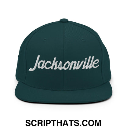 Jacksonville Script Snapback Hat Spruce