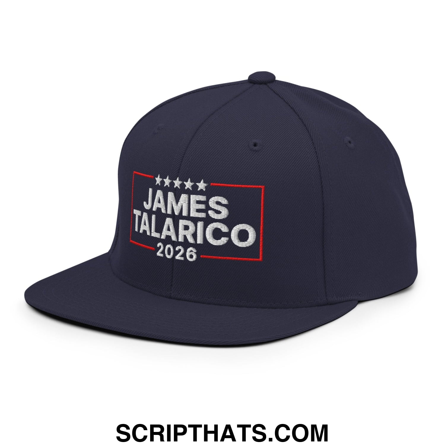 James Talarico 2026 Texas U.S. Senate Embroidered Flat Bill Brim Snapback Hat Navy
