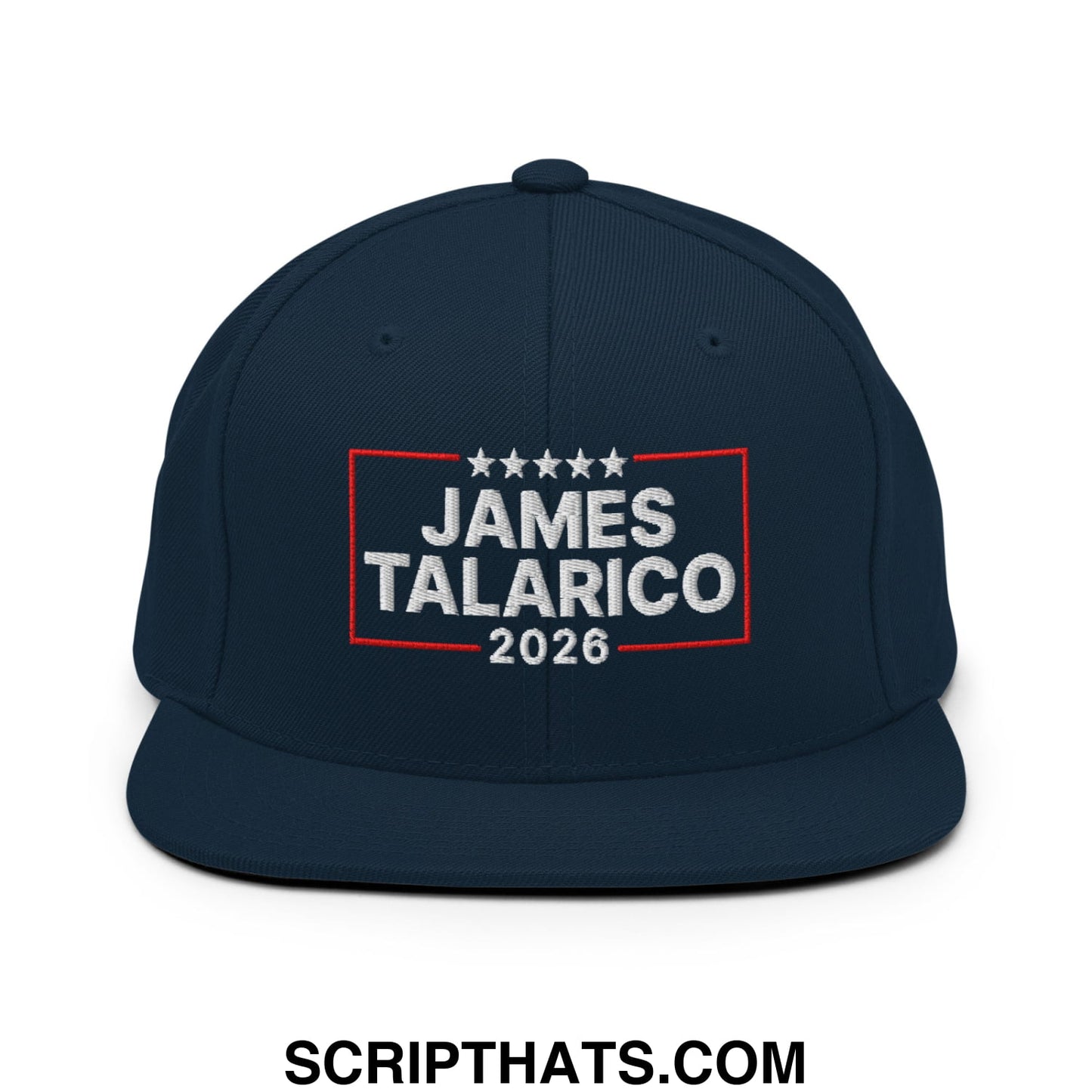 James Talarico 2026 Texas U.S. Senate Embroidered Flat Bill Brim Snapback Hat Dark Navy