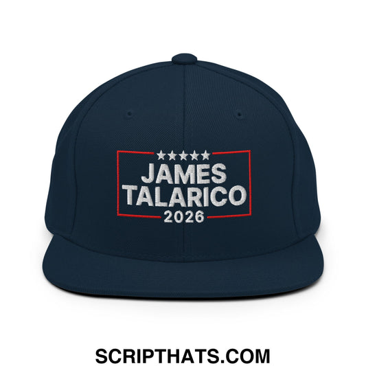 James Talarico 2026 Texas U.S. Senate Embroidered Flat Bill Brim Snapback Hat Dark Navy