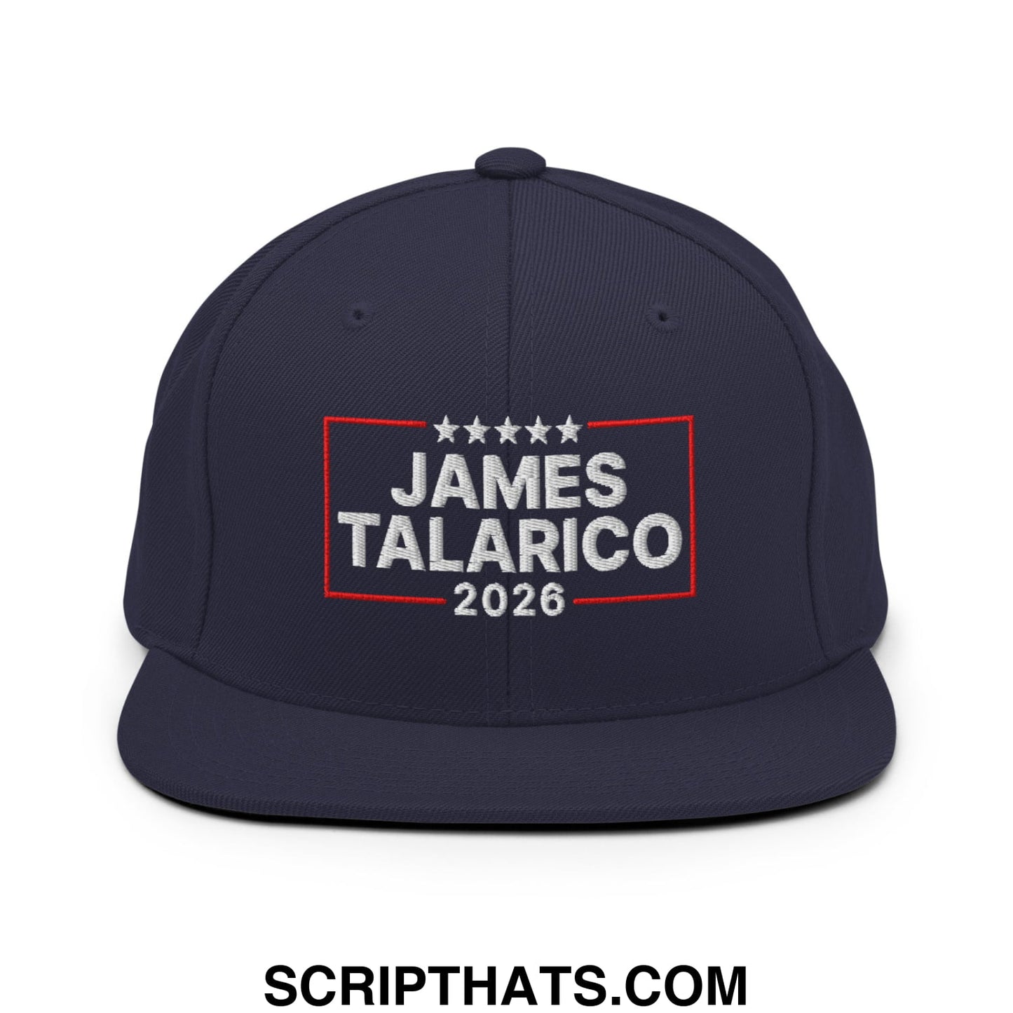 James Talarico 2026 Texas U.S. Senate Embroidered Flat Bill Brim Snapback Hat Navy