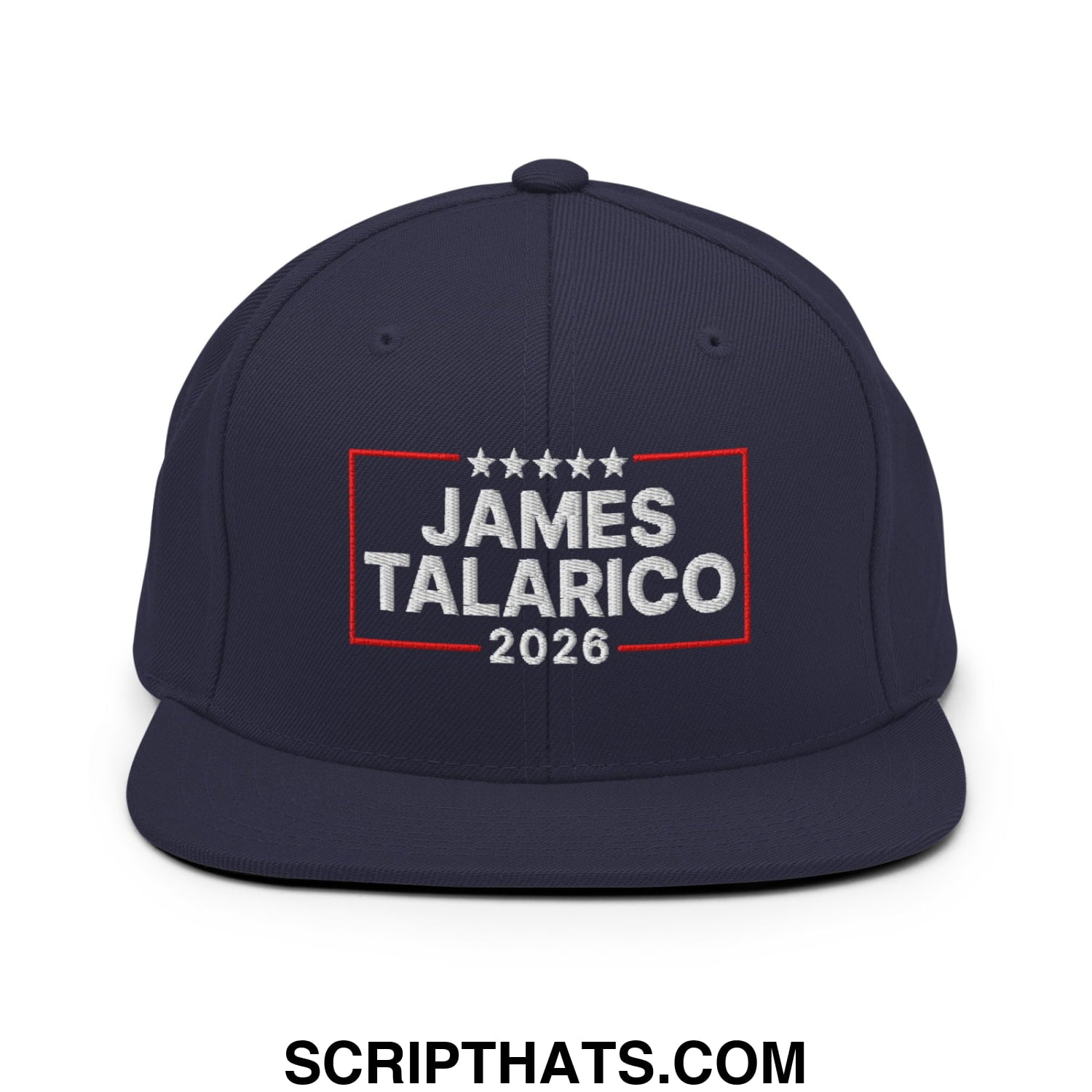 James Talarico 2026 Texas U.S. Senate Embroidered Flat Bill Brim Snapback Hat Navy