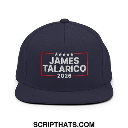James Talarico 2026 Texas U.S. Senate Embroidered Flat Bill Brim Snapback Hat Navy