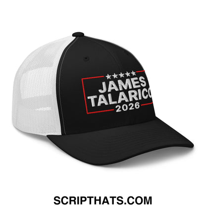 James Talarico 2026 Texas U.S. Senate Embroidered Mesh Trucker Hat Black White
