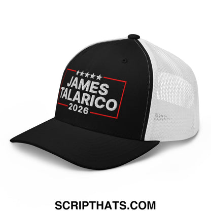 James Talarico 2026 Texas U.S. Senate Embroidered Mesh Trucker Hat Black White