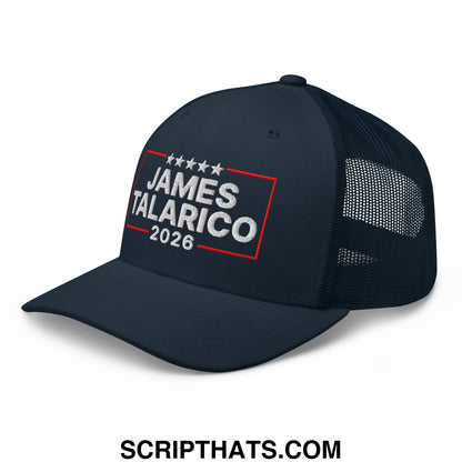 James Talarico 2026 Texas U.S. Senate Embroidered Mesh Trucker Hat Navy
