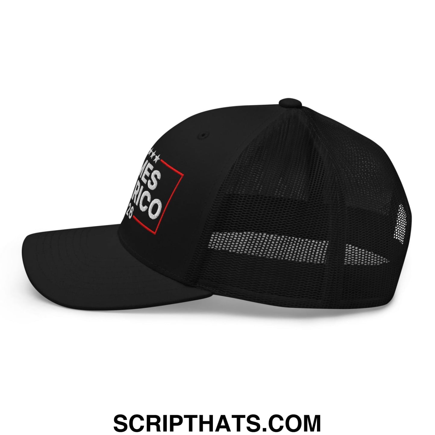 James Talarico 2026 Texas U.S. Senate Embroidered Mesh Trucker Hat Black