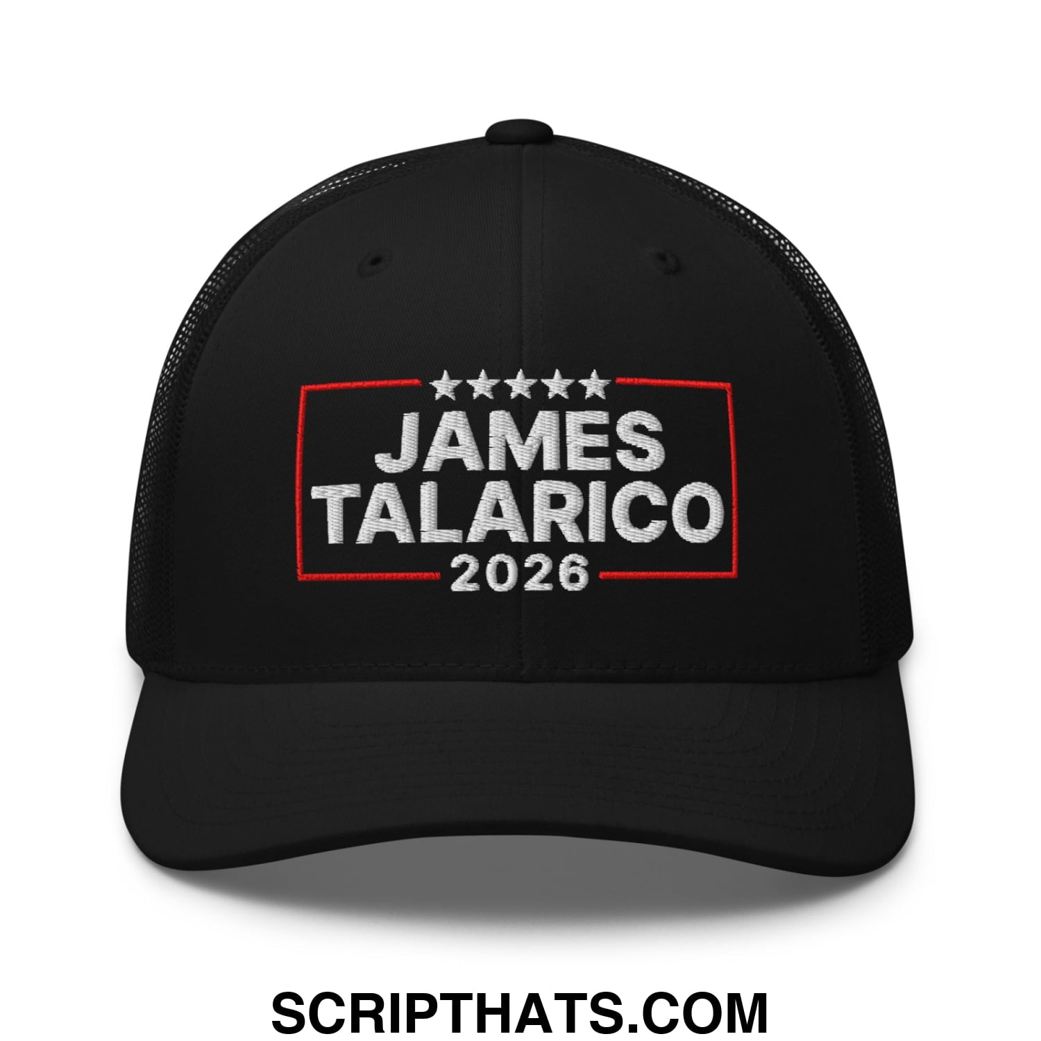 James Talarico 2026 Texas U.S. Senate Embroidered Mesh Trucker Hat Black