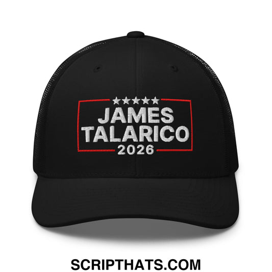 James Talarico 2026 Texas U.S. Senate Embroidered Mesh Trucker Hat Black
