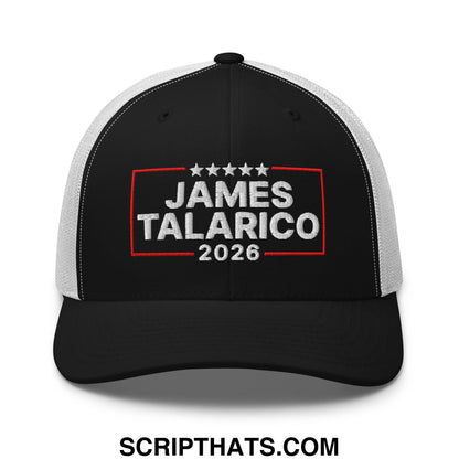 James Talarico 2026 Texas U.S. Senate Embroidered Mesh Trucker Hat Black White