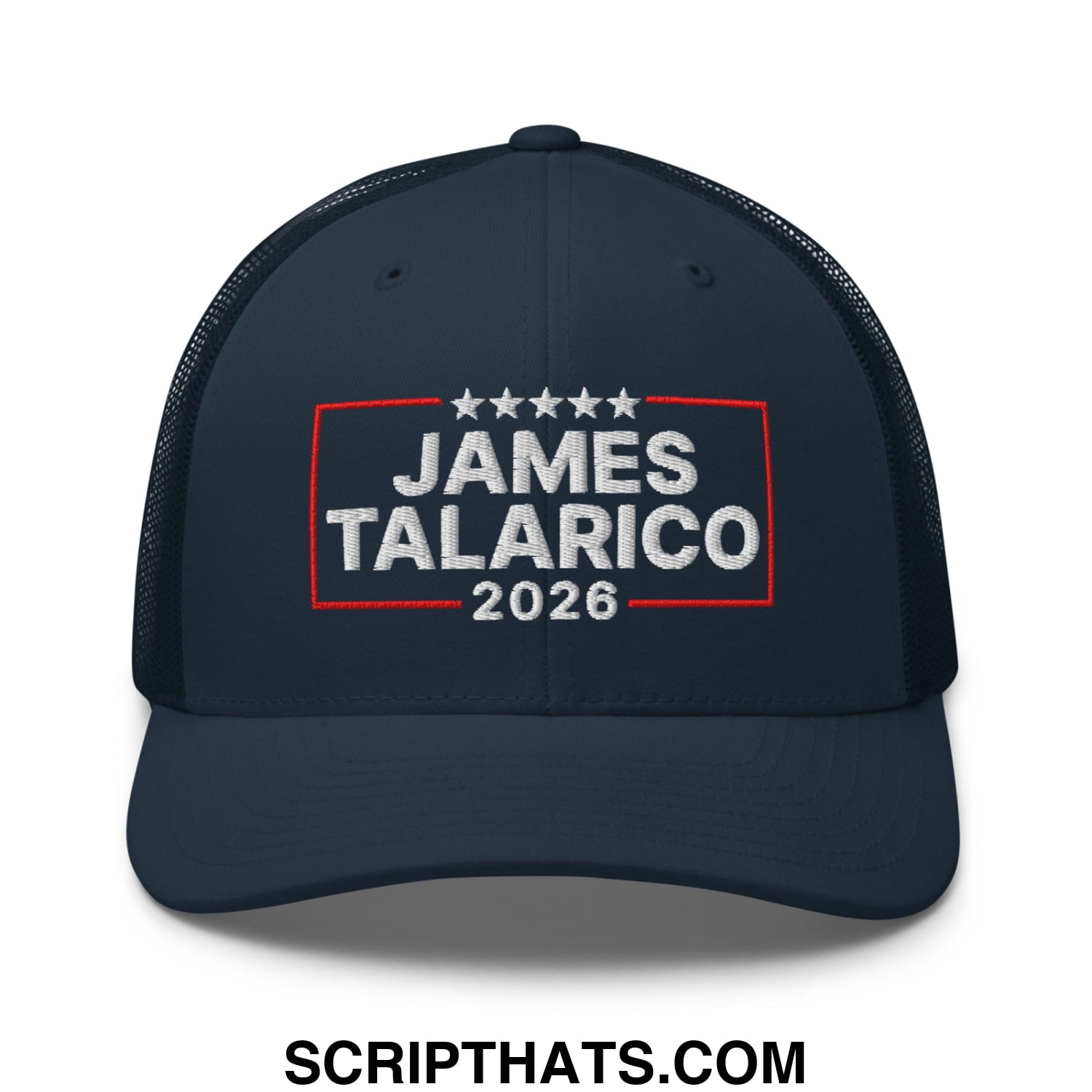 James Talarico 2026 Texas U.S. Senate Embroidered Mesh Trucker Hat Navy