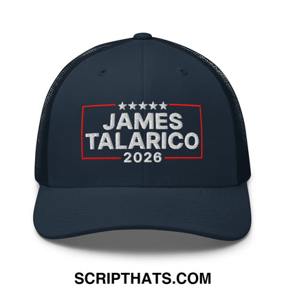 James Talarico 2026 Texas U.S. Senate Embroidered Mesh Trucker Hat Navy