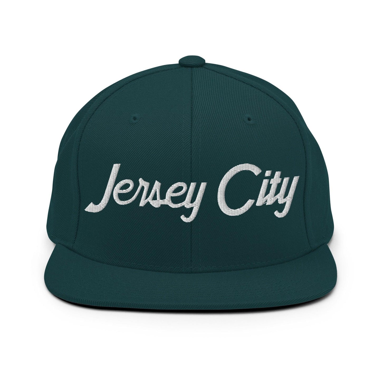 Jersey City Script Snapback Hat Spruce