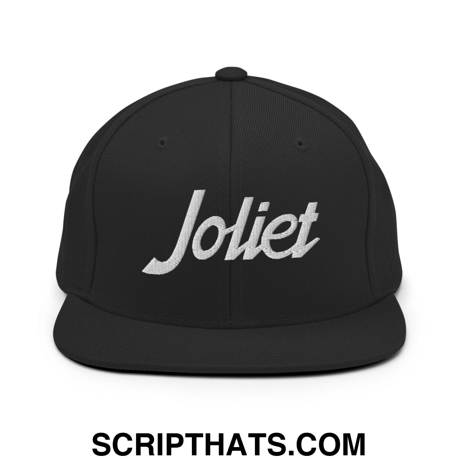 Joliet Script Snapback Hat Black