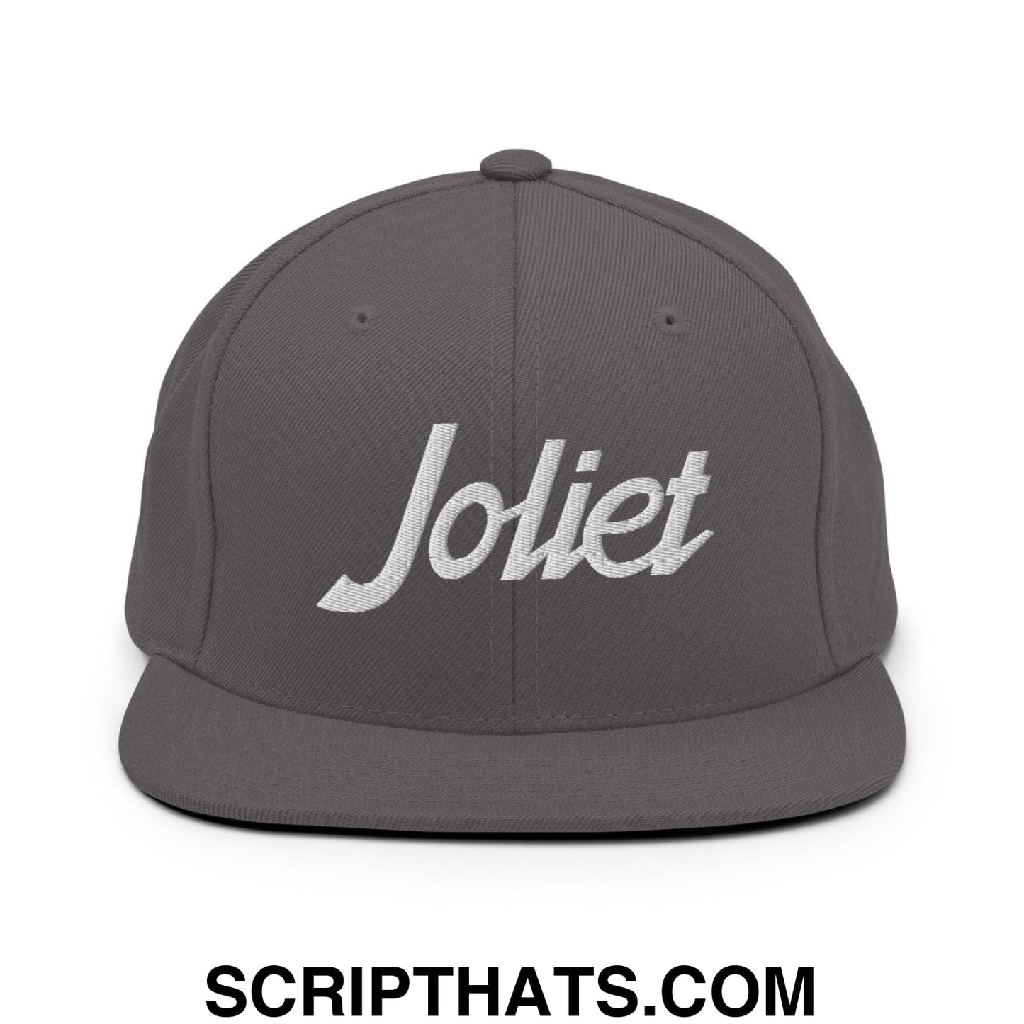Joliet Script Snapback Hat Dark Grey