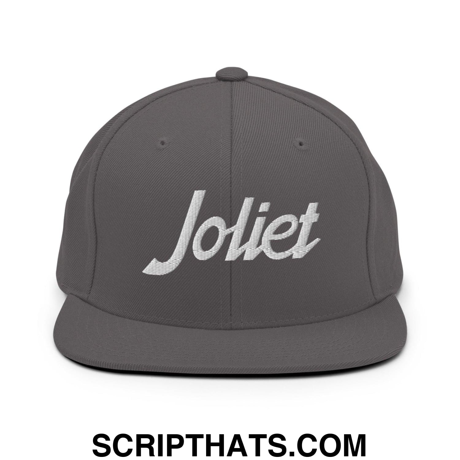 Joliet Script Snapback Hat Dark Grey